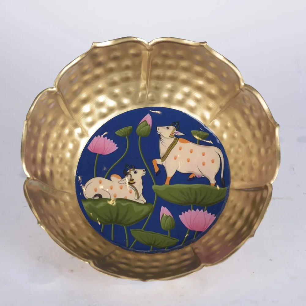 Traditional Pichwai Design Urli Bowl - Home & Kitchen by Deewin Dreamz