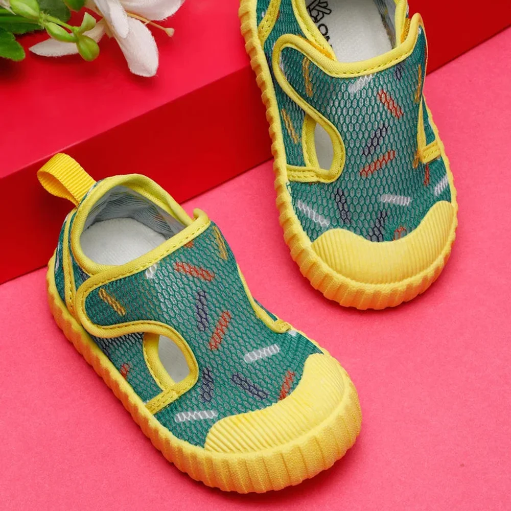 Unisex Green Toddlers' Walking Shoes - Footwear, Bags & Leather Goods by Parmar Brothers