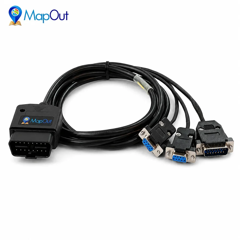 Tata Motors OBD-II 16 Pin Male to DB-9 Female, DB-9 Female, DB-15 Male Diagnostic Cable - Electronics & Electrical by Sunyash Multi Trading Pvt. Ltd.