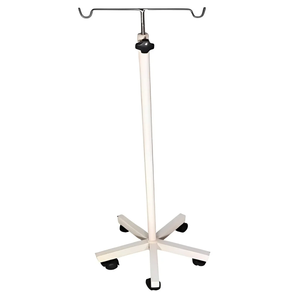 Mild Steel Saline Stand with 5 Wheels - Healthcare & Medical by Medicom International