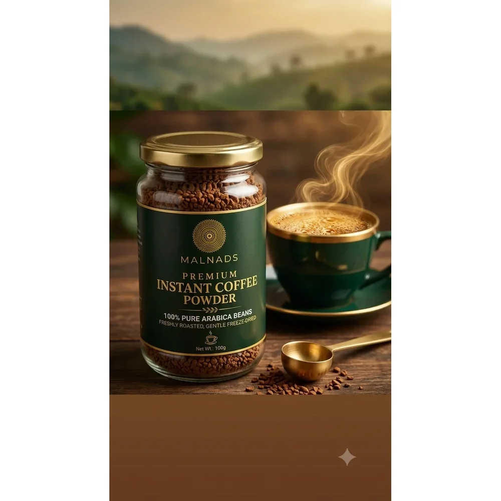 MALNADS 100% Pure Arabica Freeze-Dried Instant Coffee Powder - Food & Agriculture by Malnads
