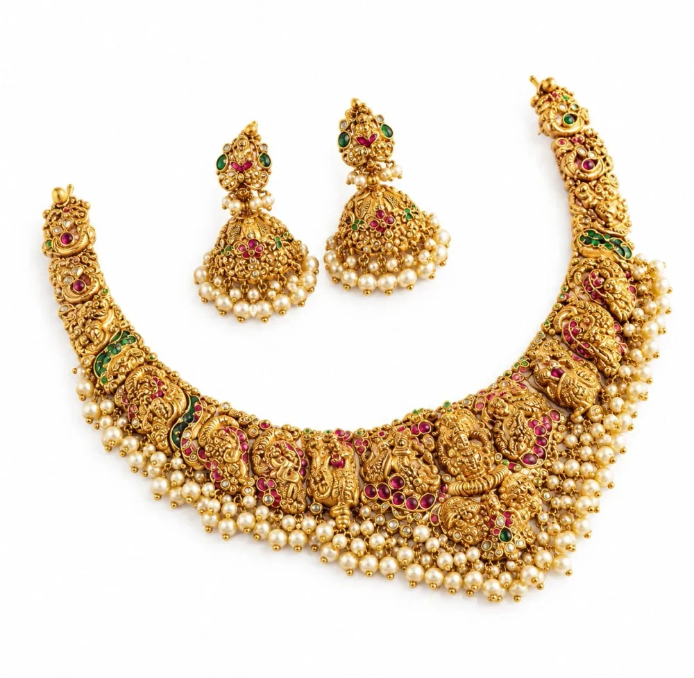 Artificial Dulhan Necklace Set - Gems & Jewelry by Agrawal Store