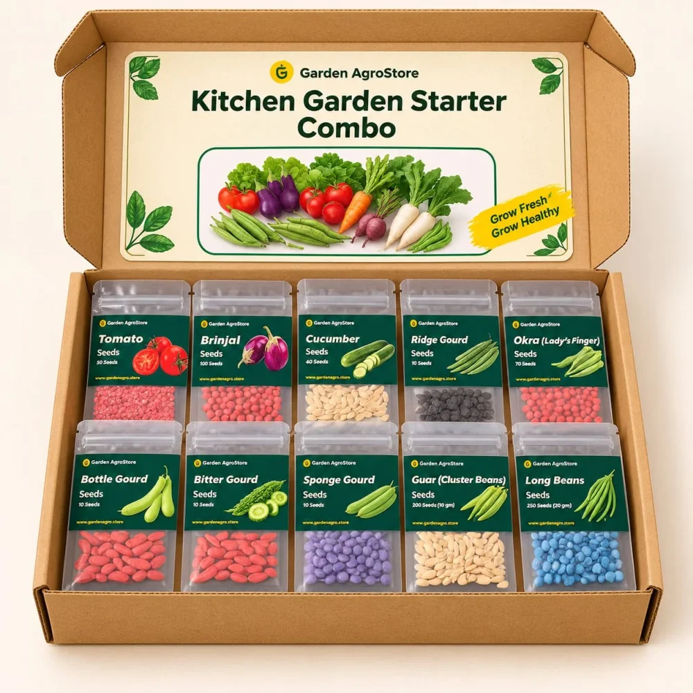 Vegetable Seed Combo Pack - 10 Varieties, 750 Seeds - Food & Agriculture by Vigyat Chemicals Co.