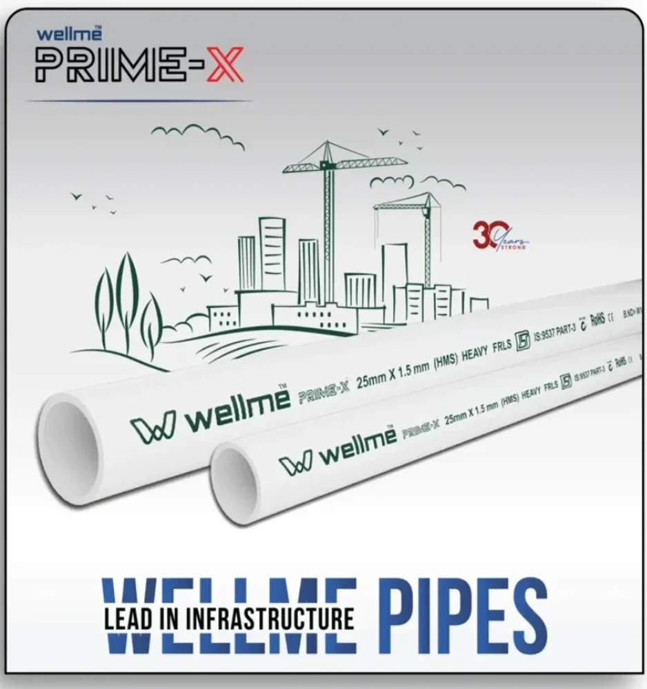 WELLME PRIME-X 25mm Heavy PVC Pipe for Electrical Conduits - Electronics & Electrical by Wellme Pipes Pvt. Ltd.