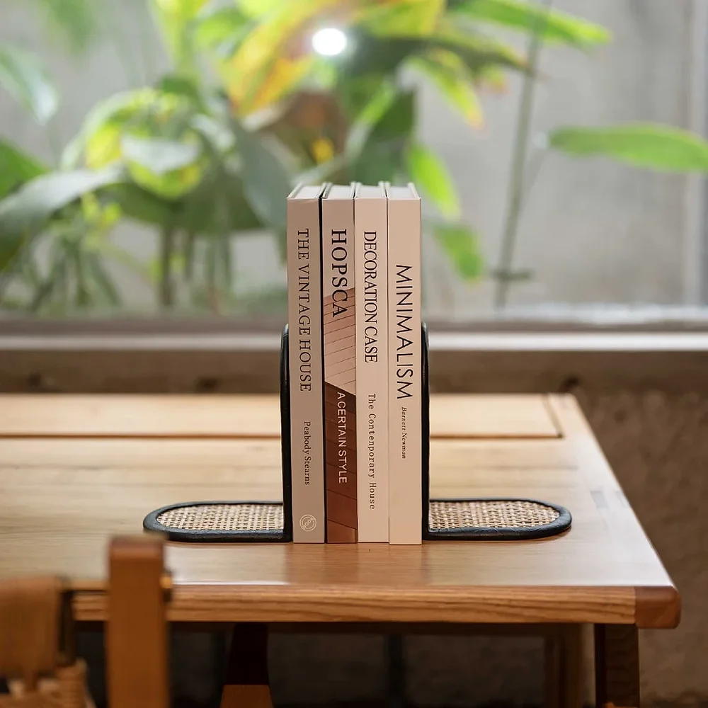 Jute Bookend Set - Home & Kitchen by Wooden Owl Design Pvt. Ltd.
