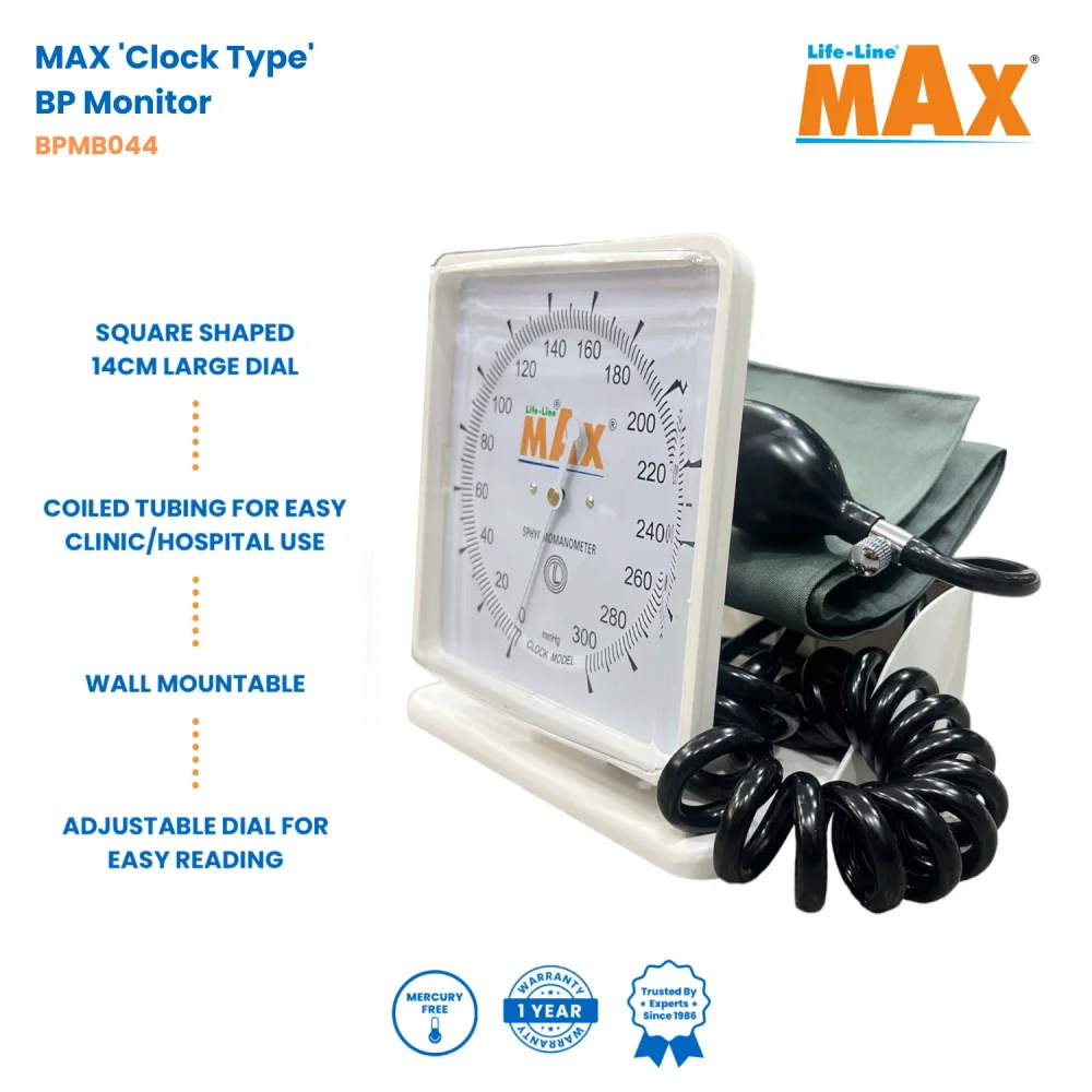 Life-Line Max BPMB044 Manual Aneroid Blood Pressure Monitor - Healthcare & Medical by Accurate Surgicals