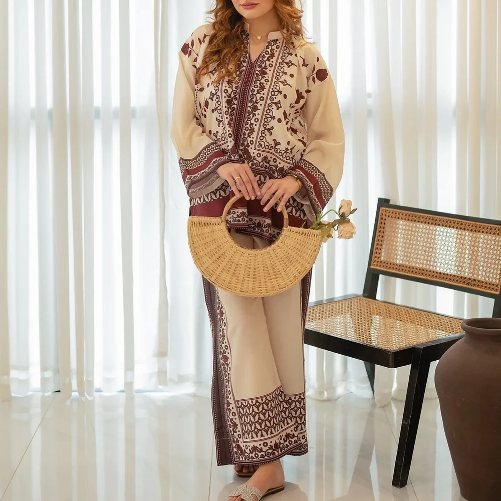Digital Printed Korean Bsy Fabric Cord Set - Textiles & Apparel by Ayzel Pvt. Ltd.