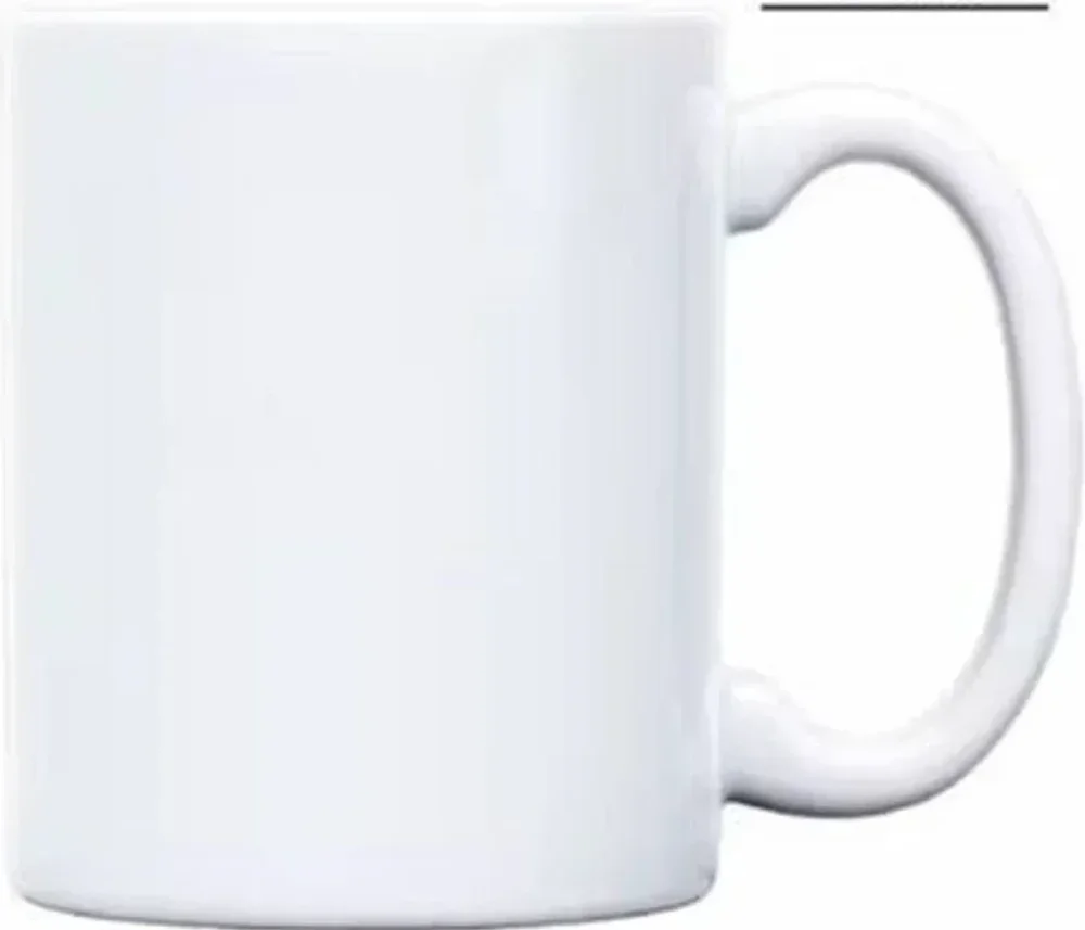 White Ceramic Mug with C-Handle - Home & Kitchen by Echo Emerald