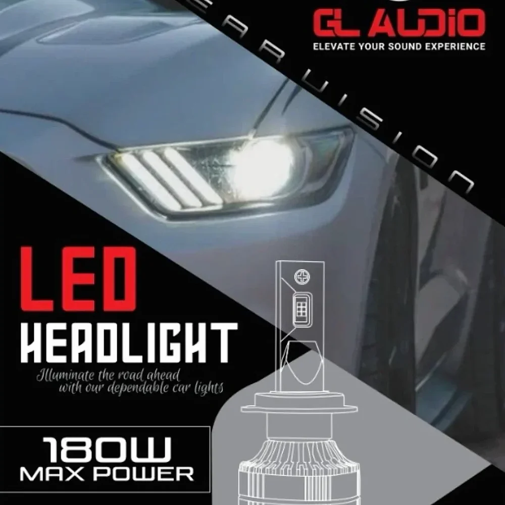 180 W LED Headlight - Automotive & Transport by GT Car Accessories