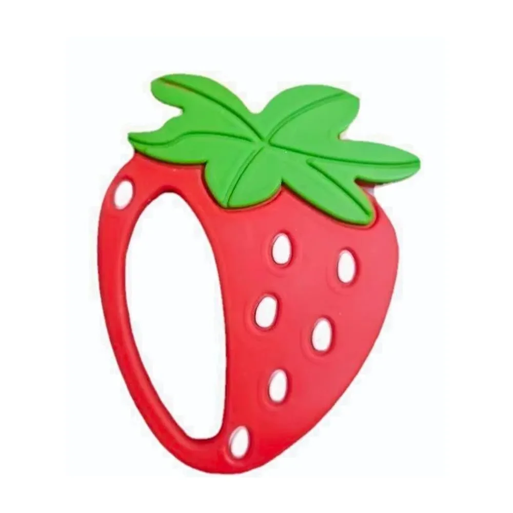 Food Grade Silicone Strawberry Teether - Plastics & Rubber by Shree Anant International
