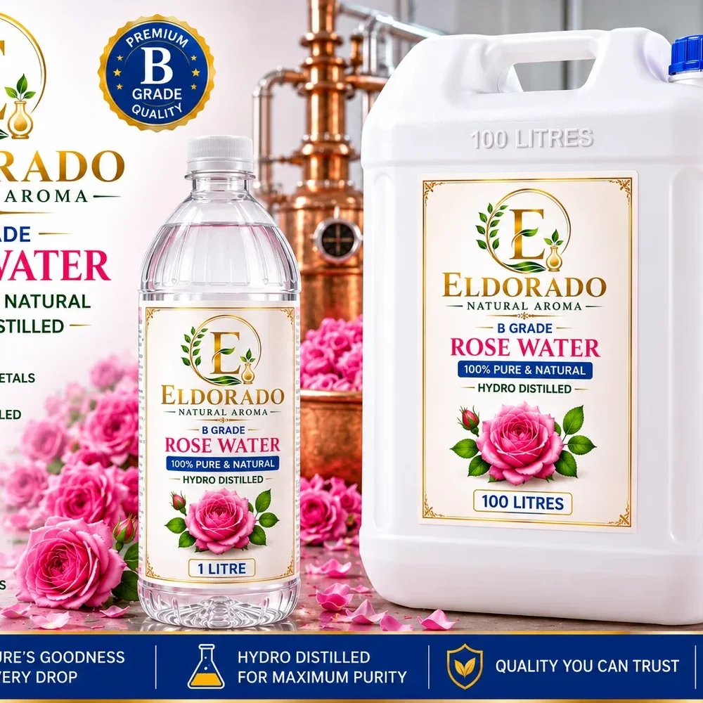 B Grade Hydro Distilled Rose Water - Beauty & Personal Care by Eldarado Natural Aroma