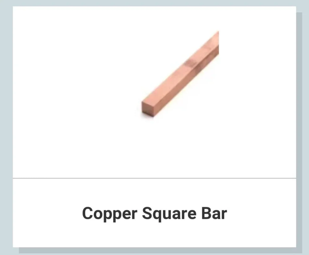 Copper Square Bar - Metals & Alloys by Hind Corp.