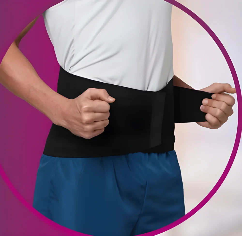 Flamingo Contoured Sacro Lumbar Support Belt with 4 Metal Stays, Black, Size S - Healthcare & Medical by Accurate Surgicals