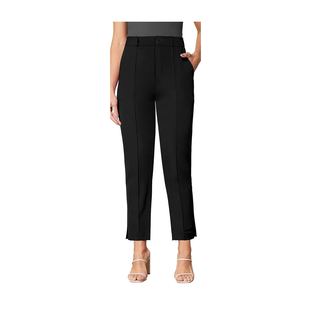 Women's Black Polyester Knitting Pant (XL) - Textiles & Apparel by Cara Exim