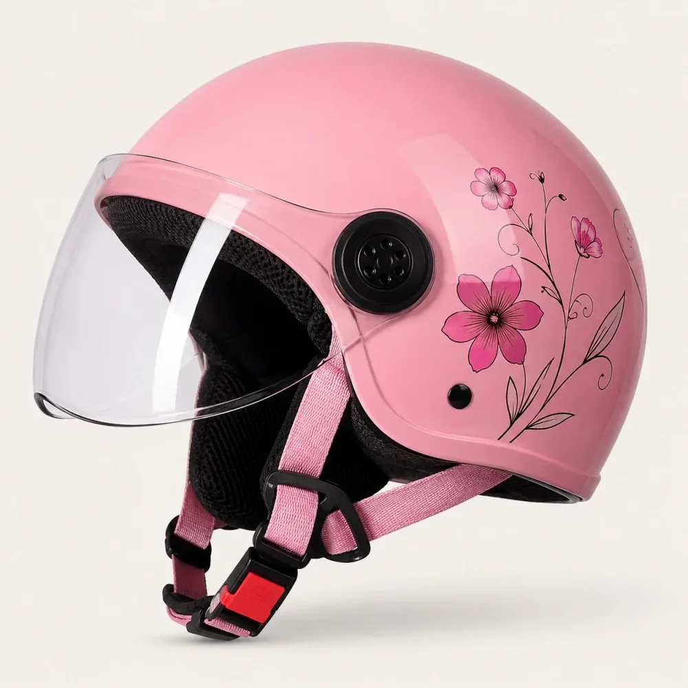Lightweight Half Face Helmet for Women - Automotive & Transport by M M a Helmet Collections
