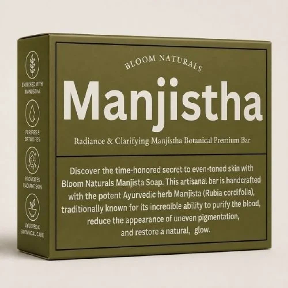 Manjistha Herbal Ayurvedic Soap Bar - Beauty & Personal Care by Bloom Naturals