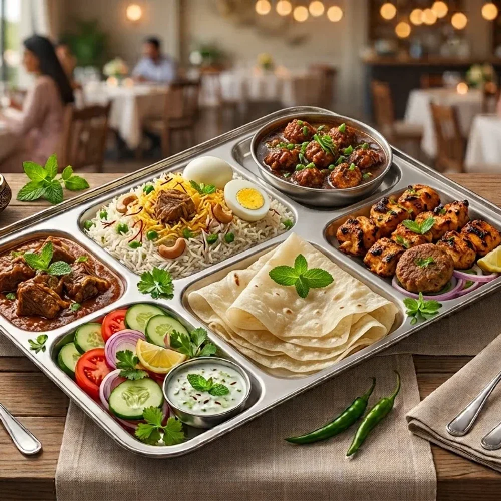 Non Veg Mutton Thali With Egg - Food & Agriculture by Allah Bakash Catering Services