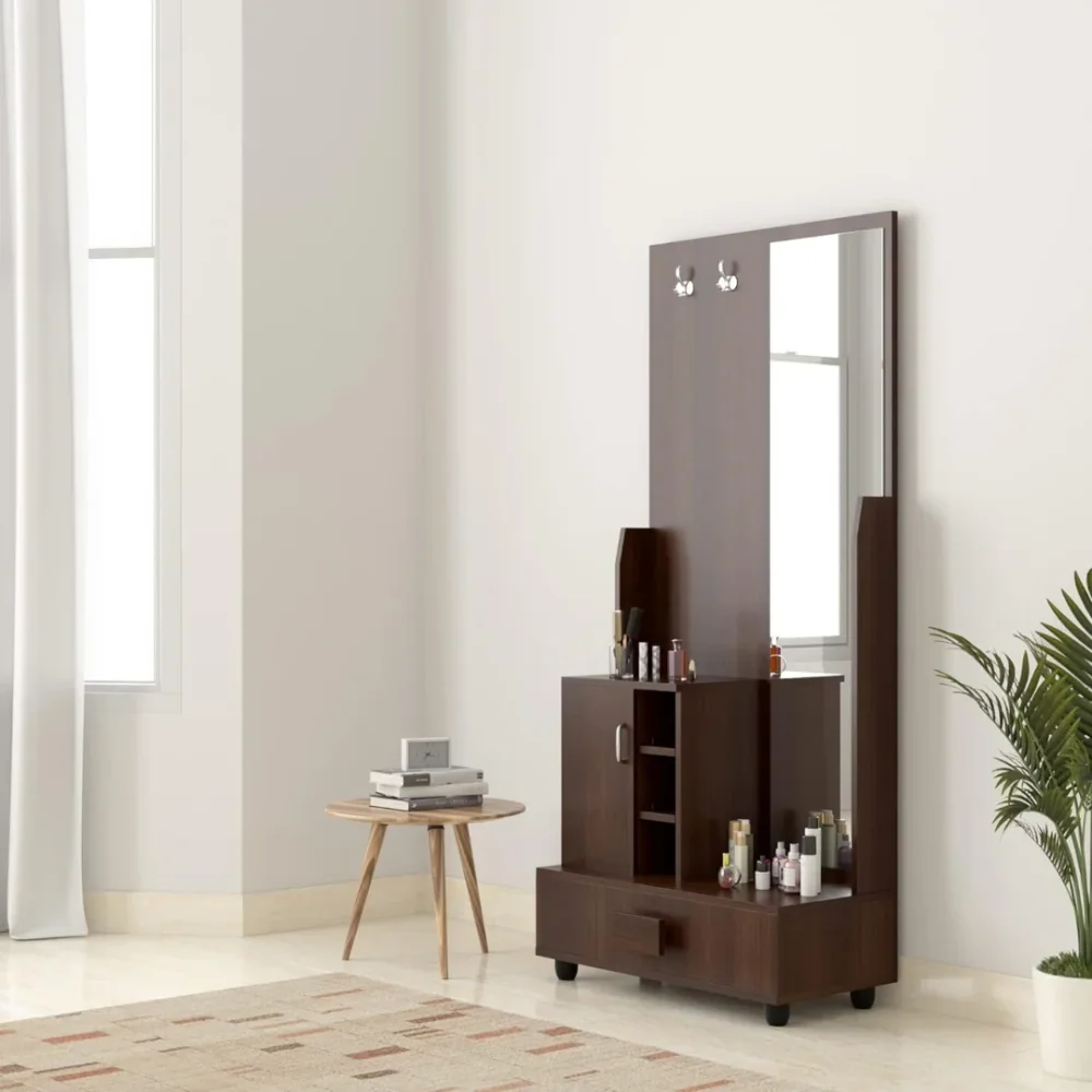 Engineered Wood Dressing Table with Dark Elm Finish - Furniture & Interiors by Upcycle Furnishing India