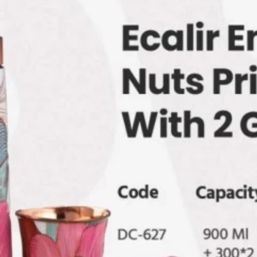 Ecalir Enamel Lily Print Glass Set (2 Pieces) - Home & Kitchen by Infinity Craft Land