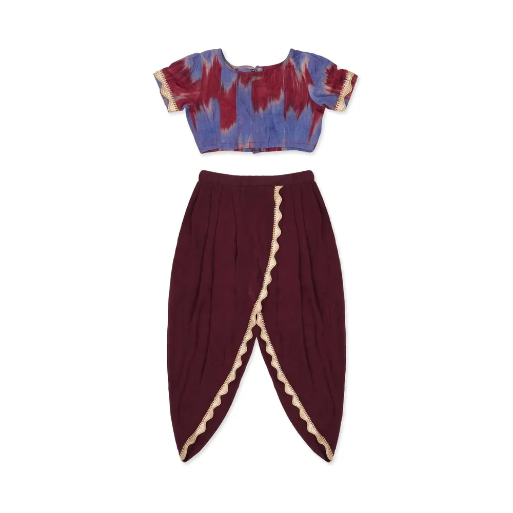 Girls Georgette Cotton Classical Dance Costume Set - Textiles & Apparel by Marvel Creation