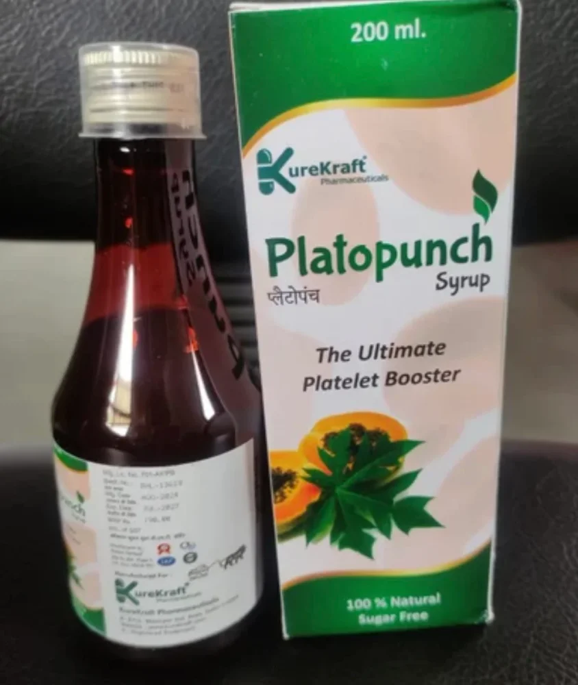 KureKraft Platopunch Ayurvedic Sugar-Free Syrup - Healthcare & Medical by Kurekraft Pharmaceuticals