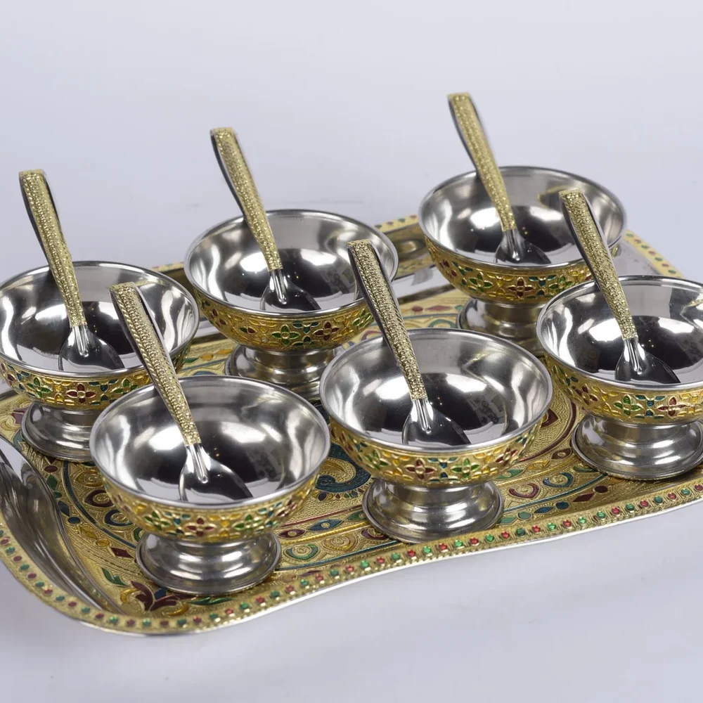 Minakari Art Serving Set - Home & Kitchen by Deewin Dreamz