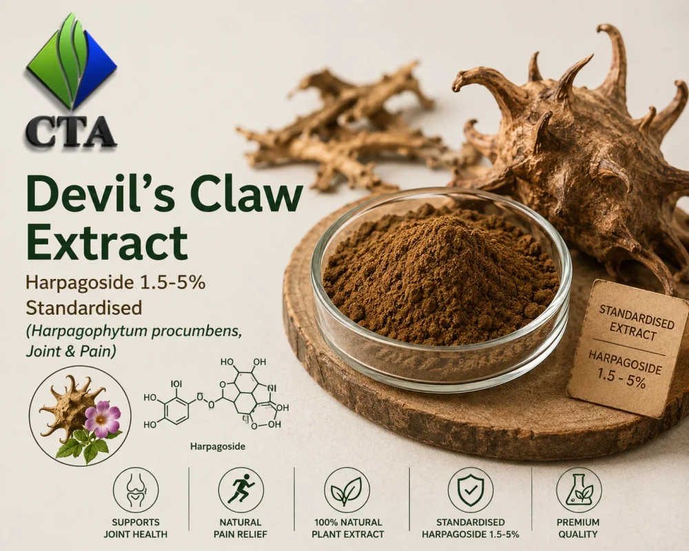 Devil's Claw Extract Powder Harpagoside 1.5-5% Standardised - Chemicals & Raw Materials by Central Trade Agency Pvt. Ltd.