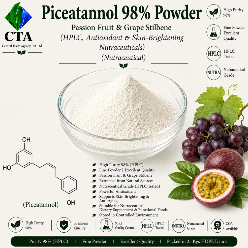 Piceatannol 98% Powder - Chemicals & Raw Materials by Central Trade Agency Pvt. Ltd.