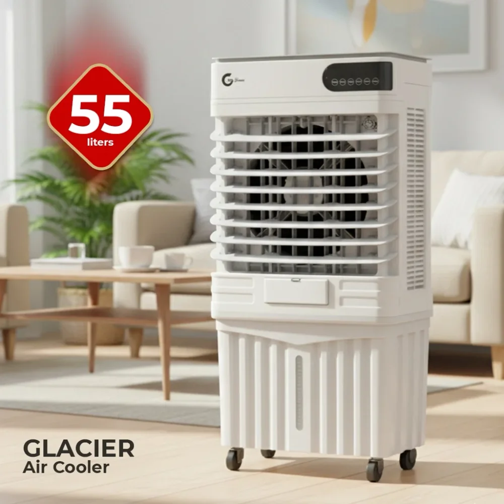 Gplus Glacier 55L Air Cooler with Sensor Touch Digital Control Panel - Electronics & Electrical by Garuda Mart India Pvt. Ltd.