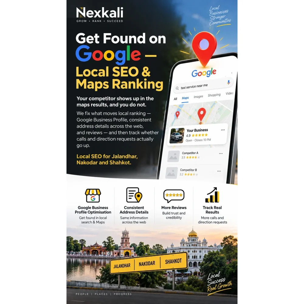 Local SEO & Maps Ranking Service - Business & Professional Services by Nexkali