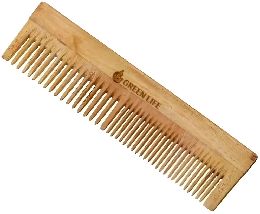 Green Life Neem Wood Comb - Beauty & Personal Care by Dakshatam Enterprises Pvt. Ltd.