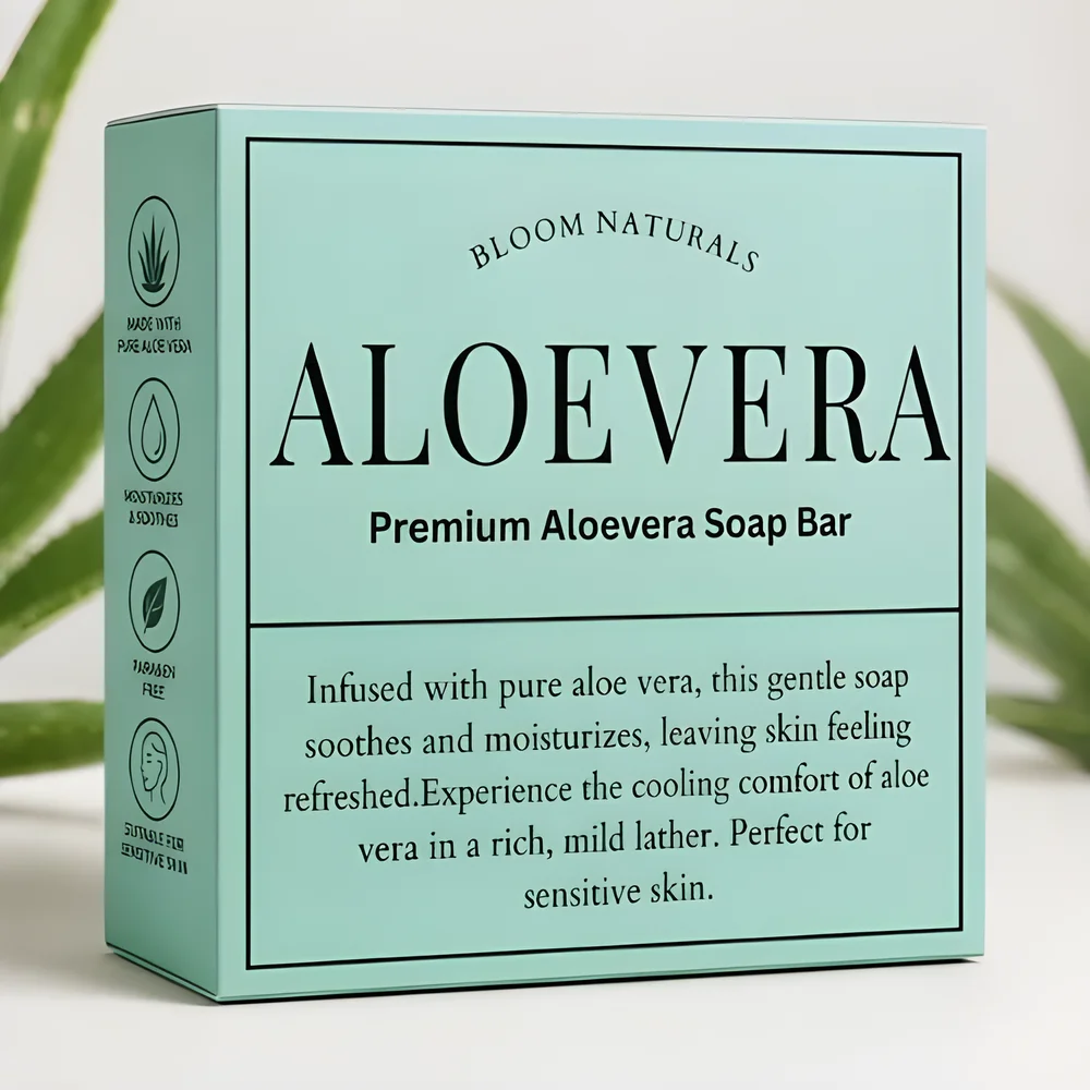 Aloe Vera Bar Soap for Sensitive Skin - Beauty & Personal Care by Bloom Naturals