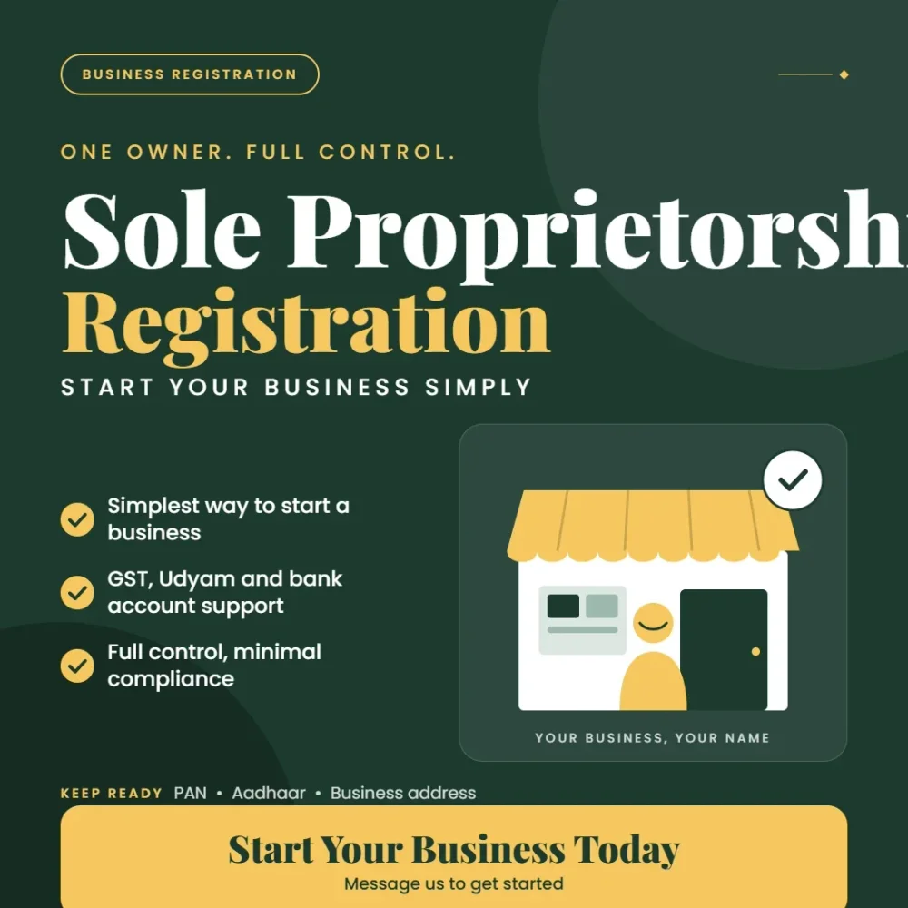 Proprietorship GST Registration Service - Business & Professional Services by Krishna Consultancy Services