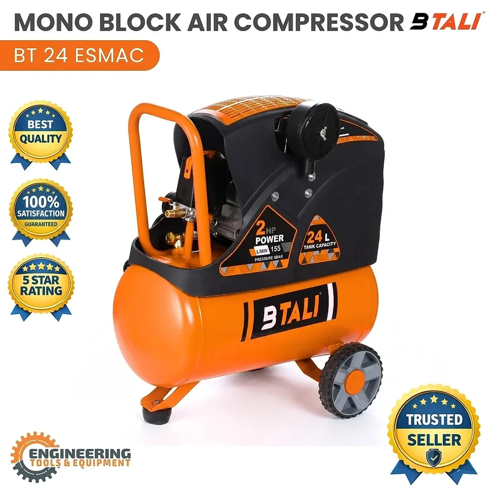 Btali Bt 24 Esmac Mono Block Air Compressor 2HP - Machinery & Equipment by Engineering Tools and Equipments