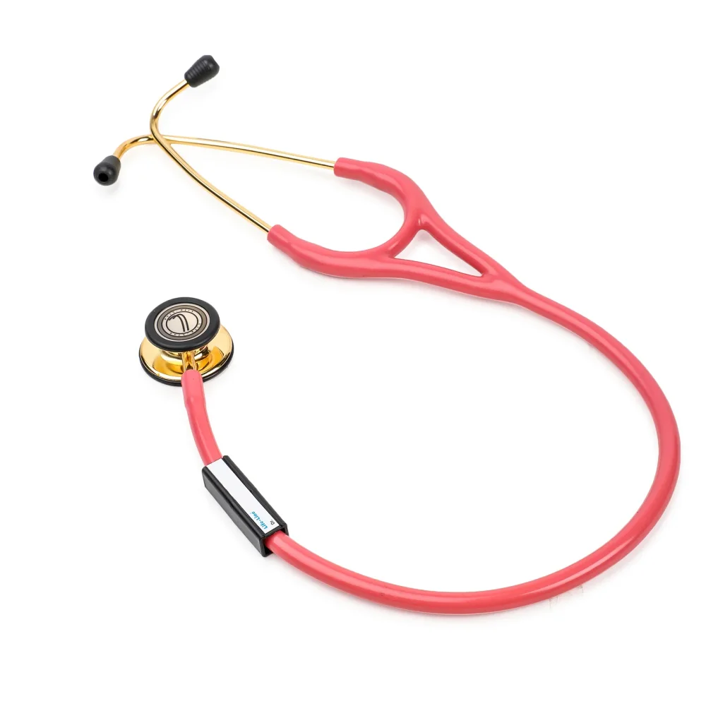 Life Line L2-Gold Plated Pink Stethoscope - Healthcare & Medical by Accurate Surgicals