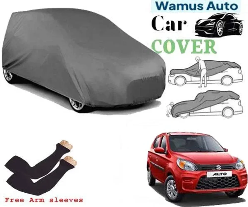 Alto Car Cover with Mirror Pockets, Grey - Automotive & Transport by Worldlookenterprises