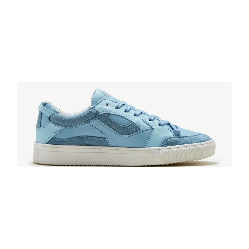 Powder Blue Color-Blocked Low-Top Sneaker - Footwear, Bags & Leather Goods by Disruptive Fashion Pvt. Ltd.