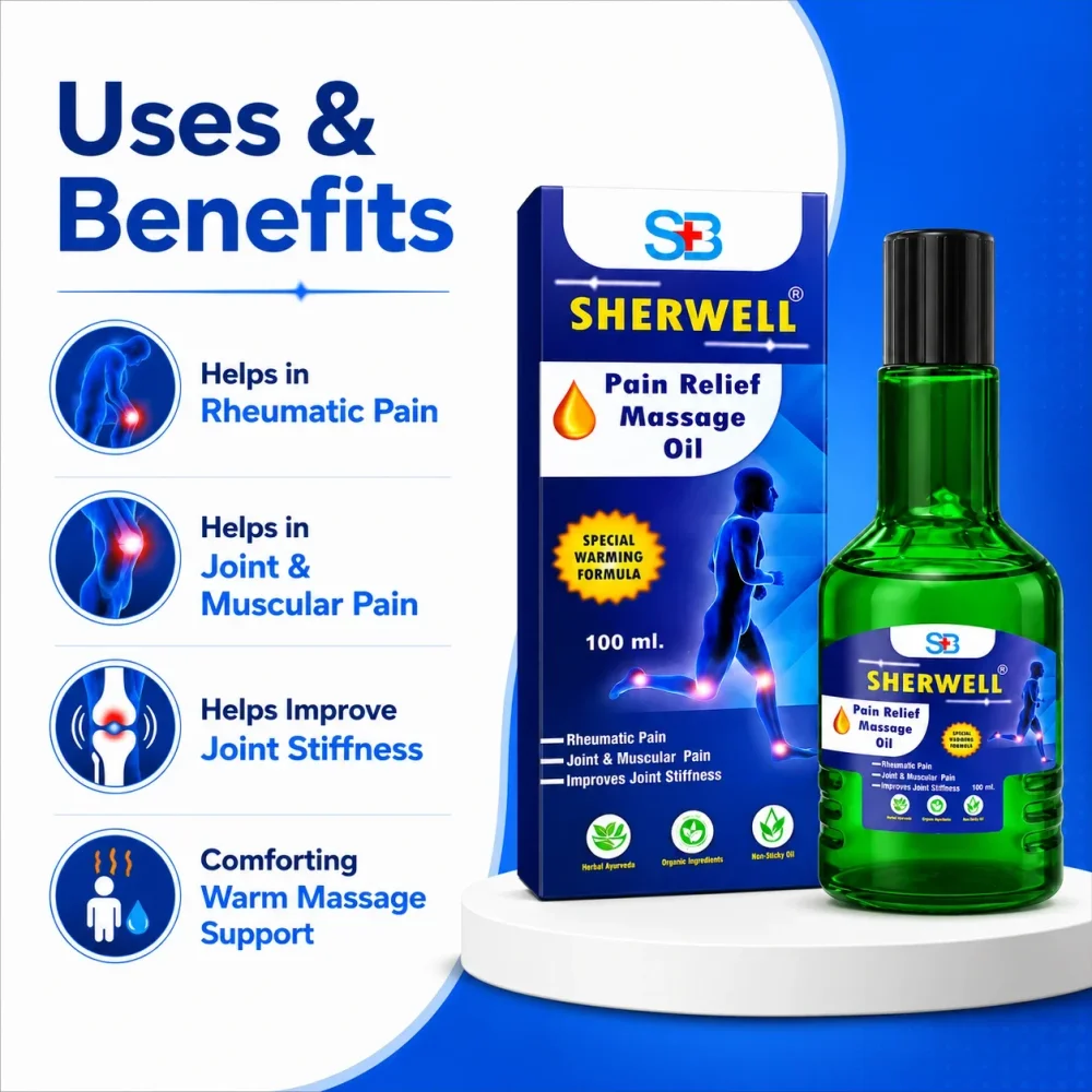 SHERWELL Ayurvedic Pain Relief Massage Oil - Healthcare & Medical by Sherwell Biotech