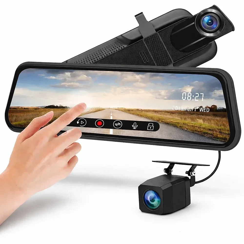 Dual Lens Touch Screen Car Dash Camera with Waterproof Rear Camera - Automotive & Transport by Rudraksh Enterprises