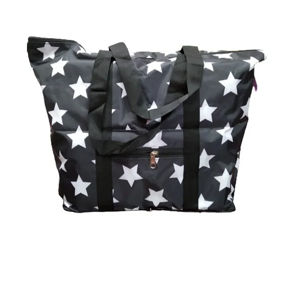 Printed Canvas Foldable Shopping Bag with Loop Handle - Footwear, Bags & Leather Goods by Agrawal Associates