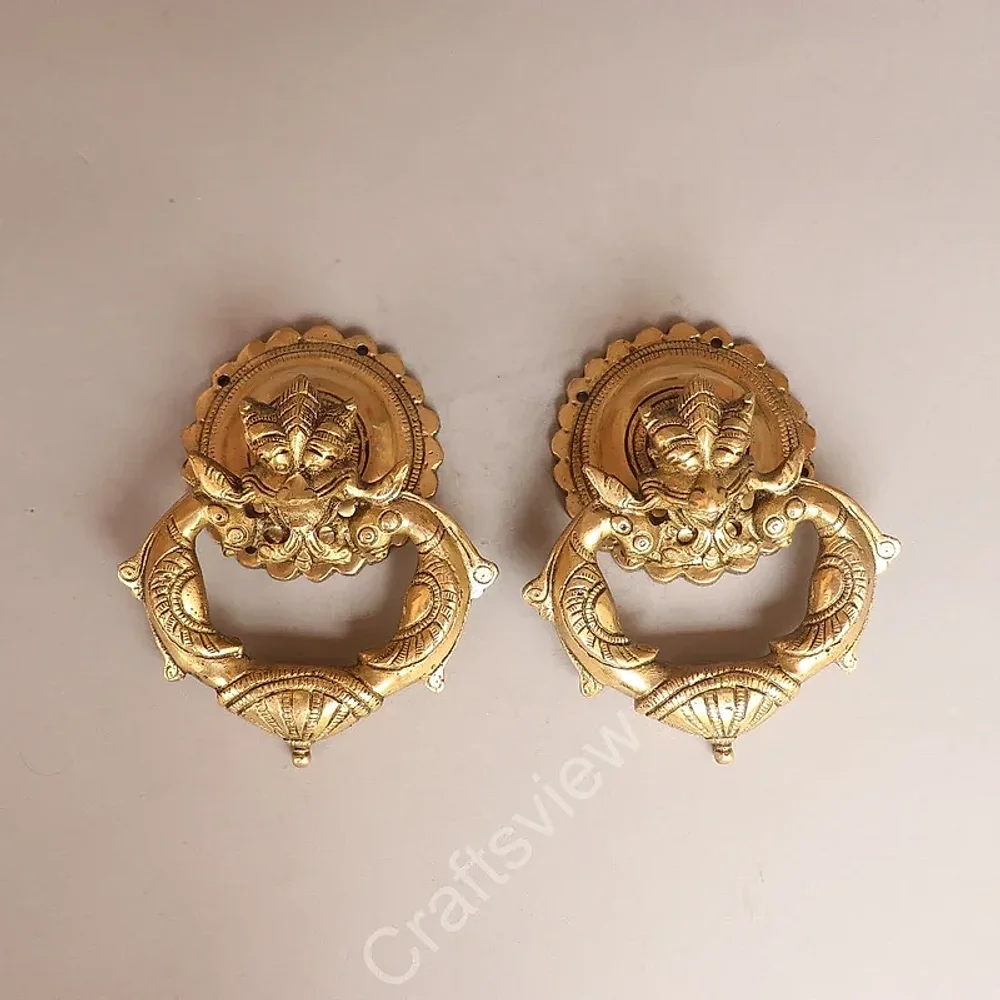 Gold Finished Brass Door Knocker - Metals & Alloys by Craftsview