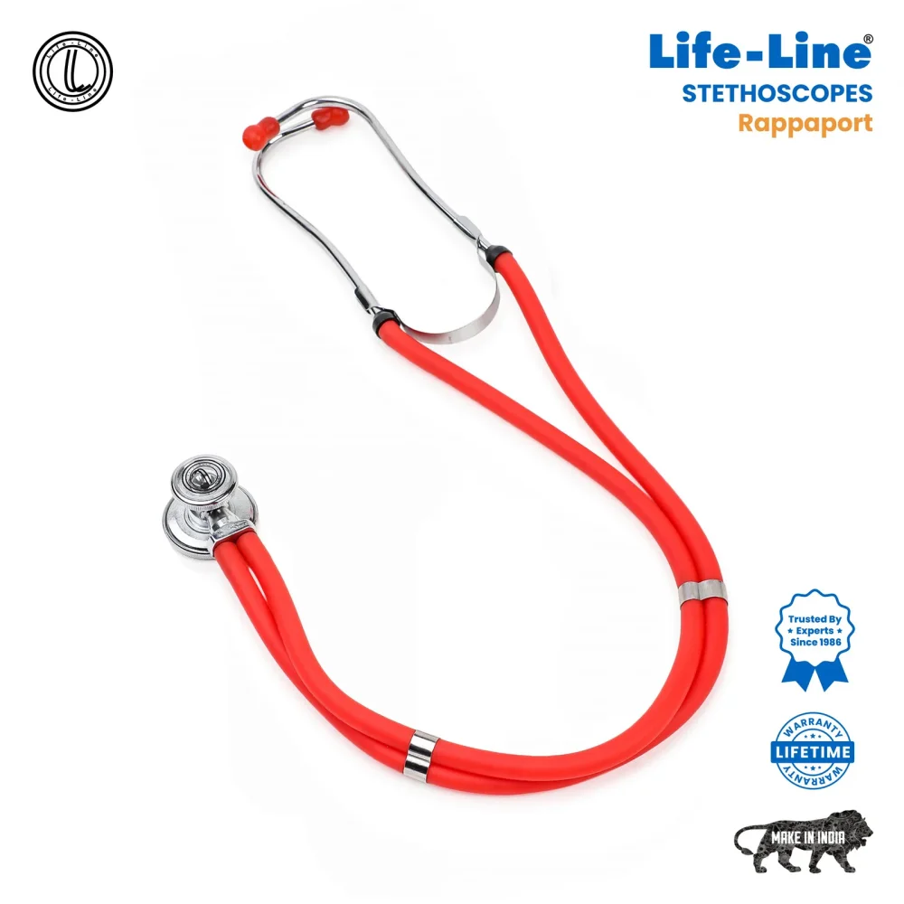 Life-Line Rappaport Stethoscope STH019 Red - Healthcare & Medical by Accurate Surgicals