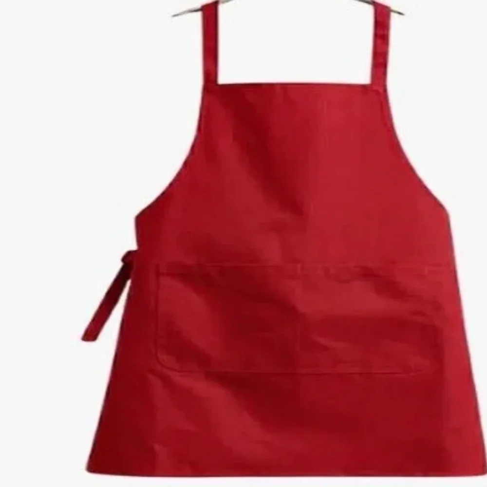 Red Cotton Apron - Textiles & Apparel by Unique Hub