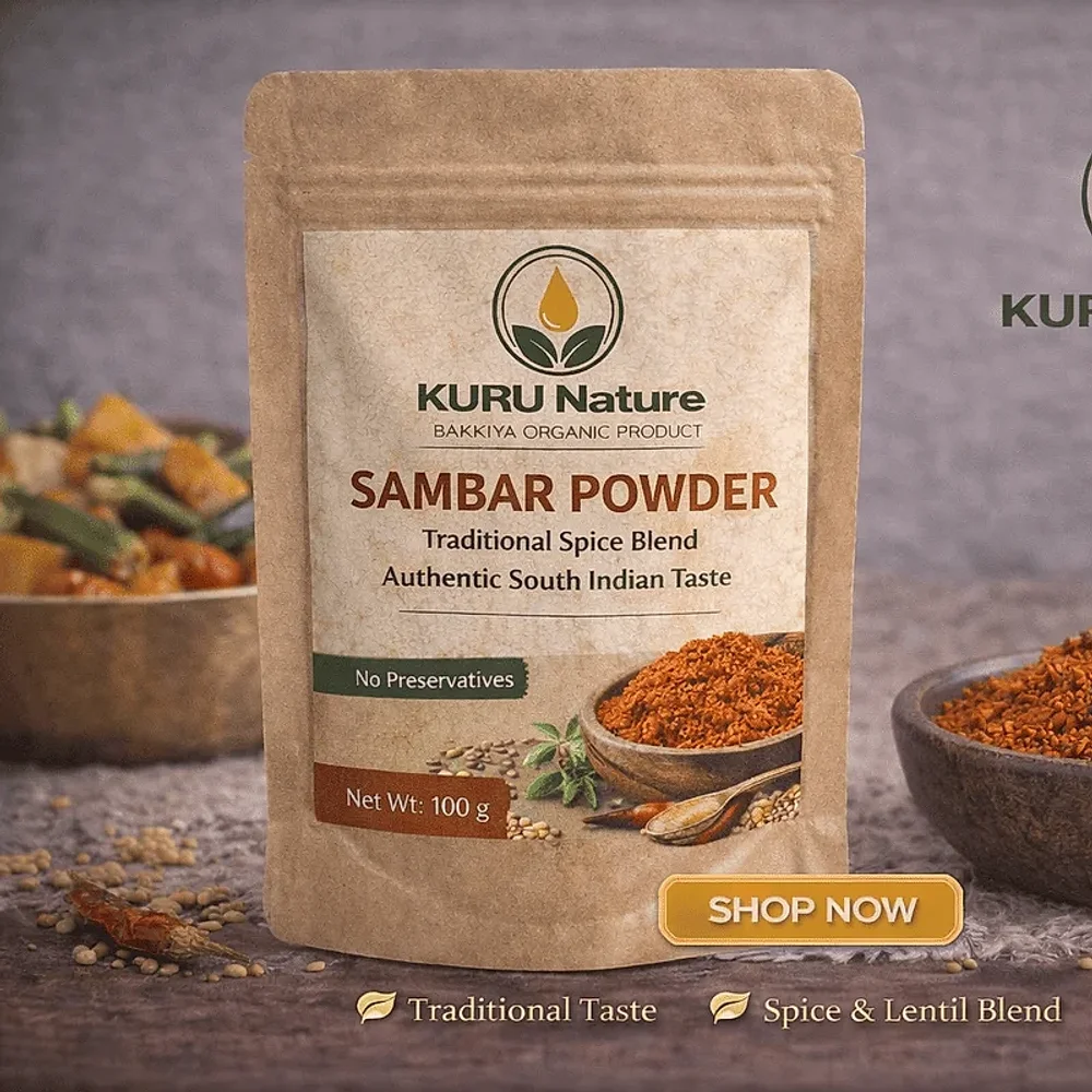 Sambar Masala Powder 50g - Food & Agriculture by Bakkiya Organic Product