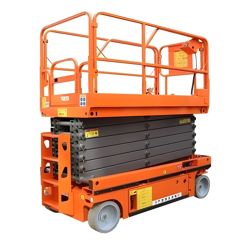 Hydraulic Self-Propelled Scissor Lift with Chequered Plate Deck - Machinery & Equipment by Star Associates