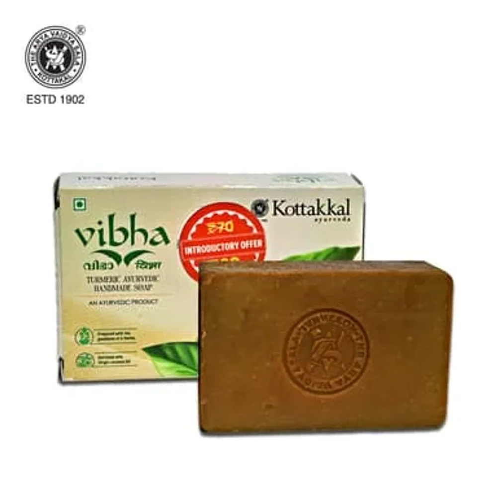 Vibha Turmeric Ayurvedic Handmade Soap - Beauty & Personal Care by Kaithwar Sales