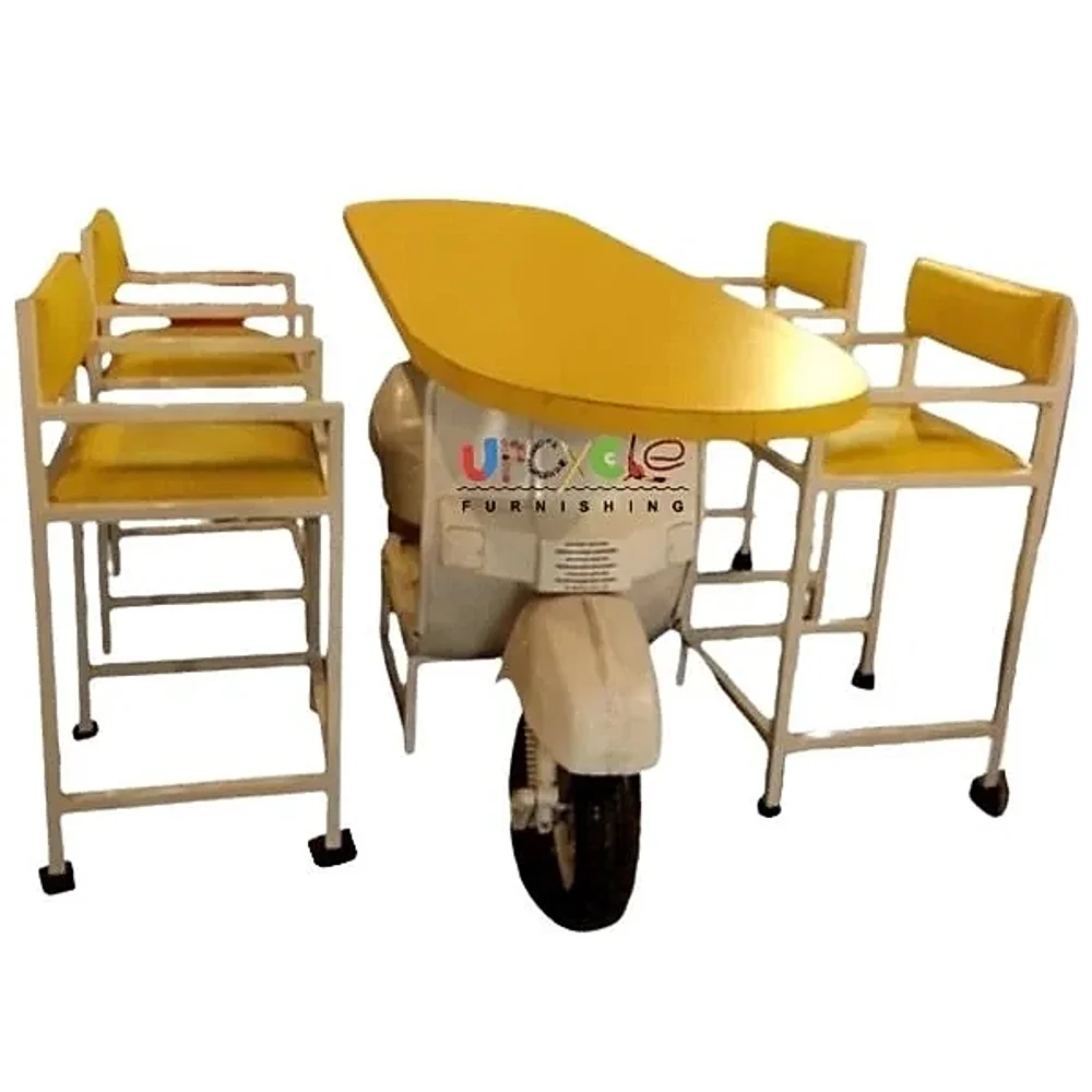 4 Seater Furniture Set with Scooter Table - Furniture & Interiors by Upcycle Furnishing India