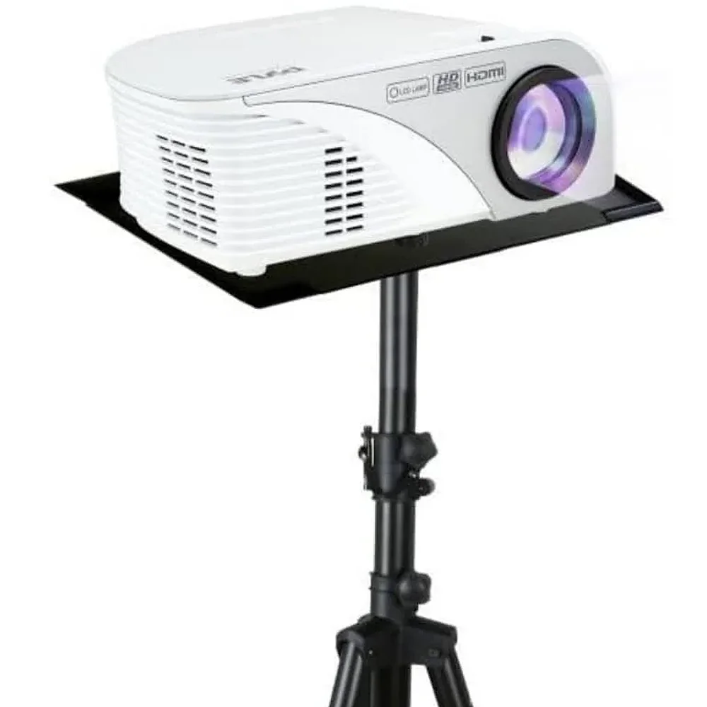 Black Metal Laptop Projector Floor Tripod Stand, 25KG Capacity - Electronics & Electrical by Audiovan Tech Mumbai