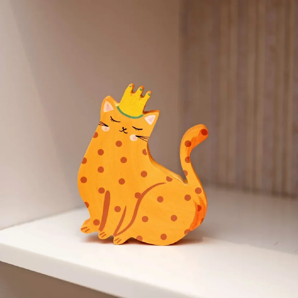 Wooden Cat Figurine - Home & Kitchen by Wooden Owl Design Pvt. Ltd.