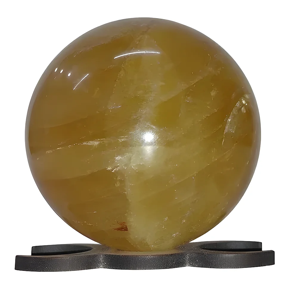 Natural Honey Calcite Stone Ball - Gems & Jewelry by Sarah Agate